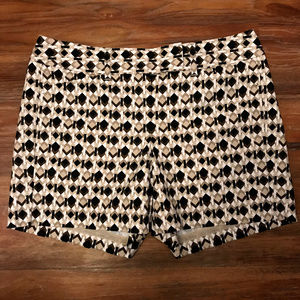 WHBM Geometric Crop Leg Shorts sz 4 ~ A136